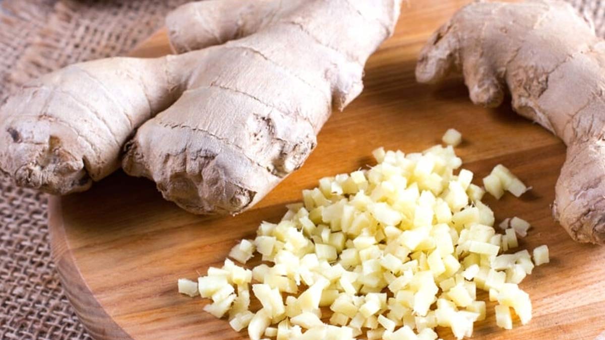 Ginger peel with spoon