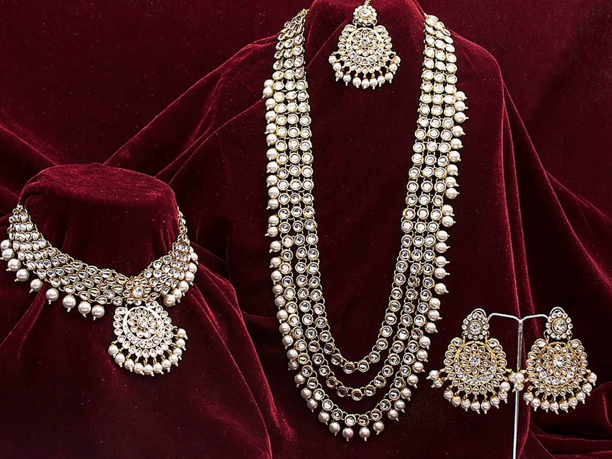 double layer pearl jewellery