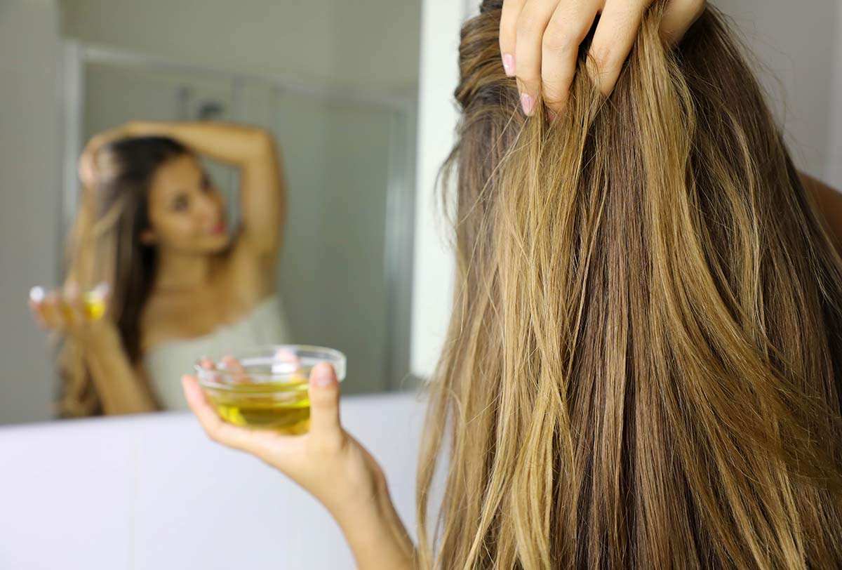 hair care with coconut oil and gulab jal