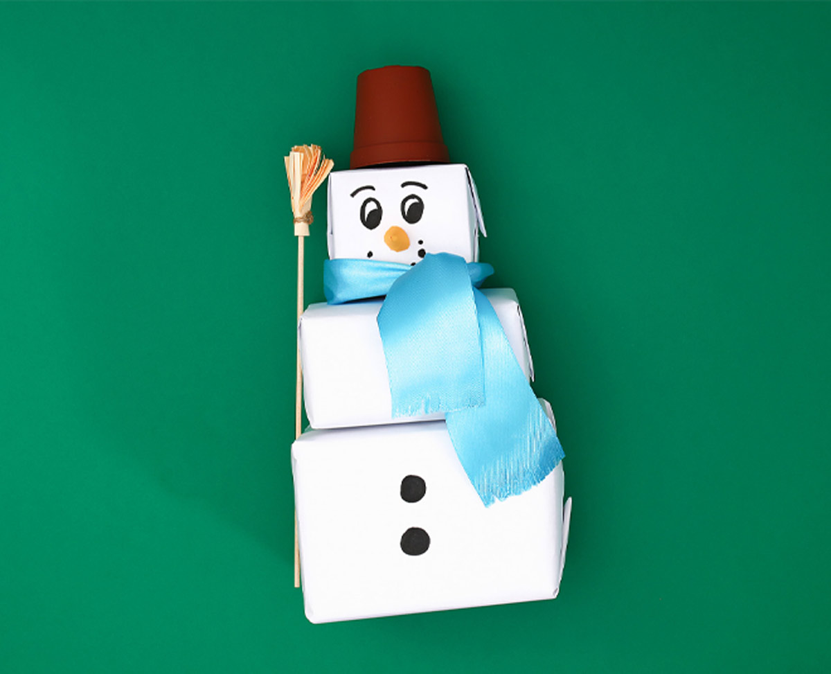 paper snowman pupet