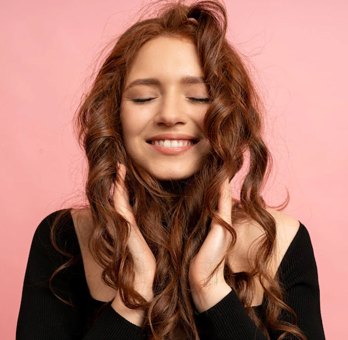 shiny hair