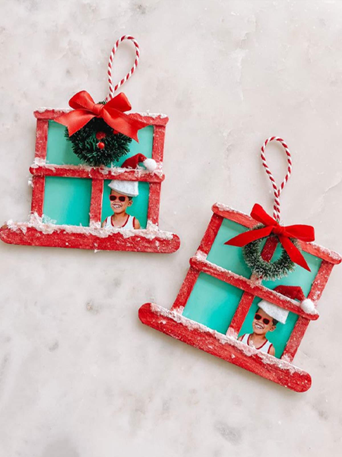 snow window ornaments