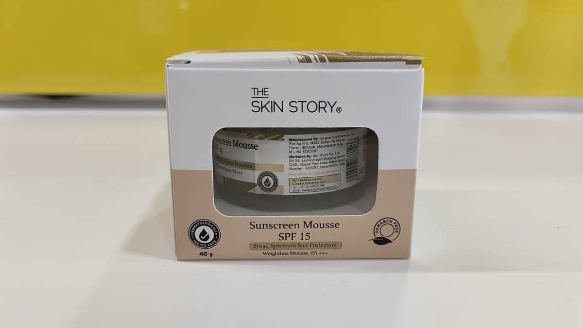 sunscreen cream mousse spf  packaging