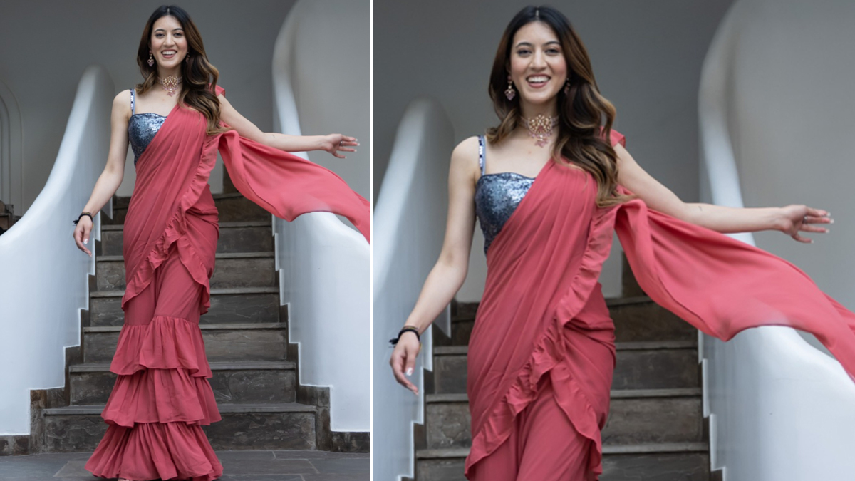 Fusion Saree Sharara Set