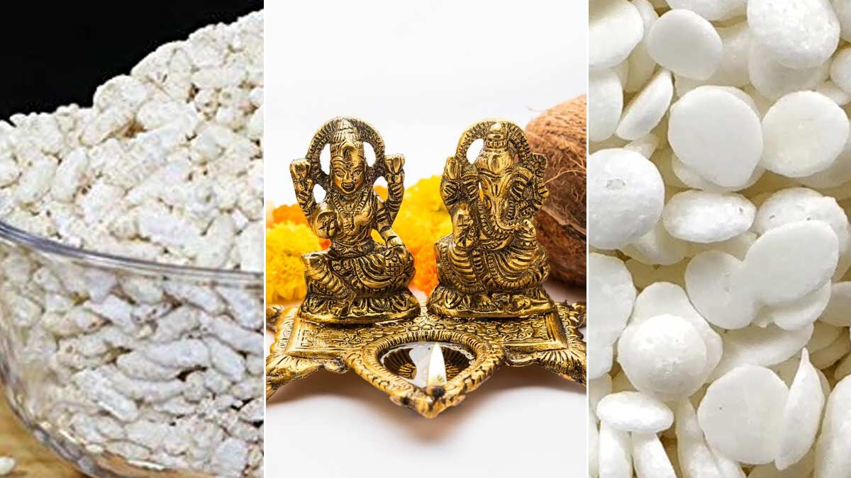 Kheel Batashe on diwali pujan