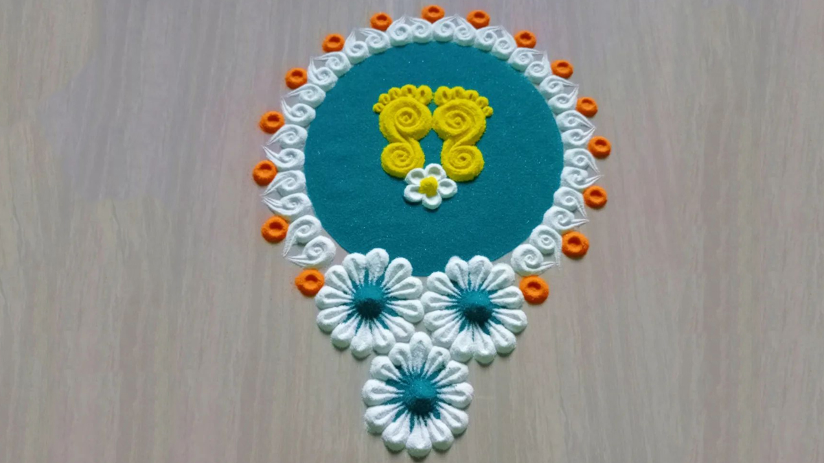 corner rangoli designs for home