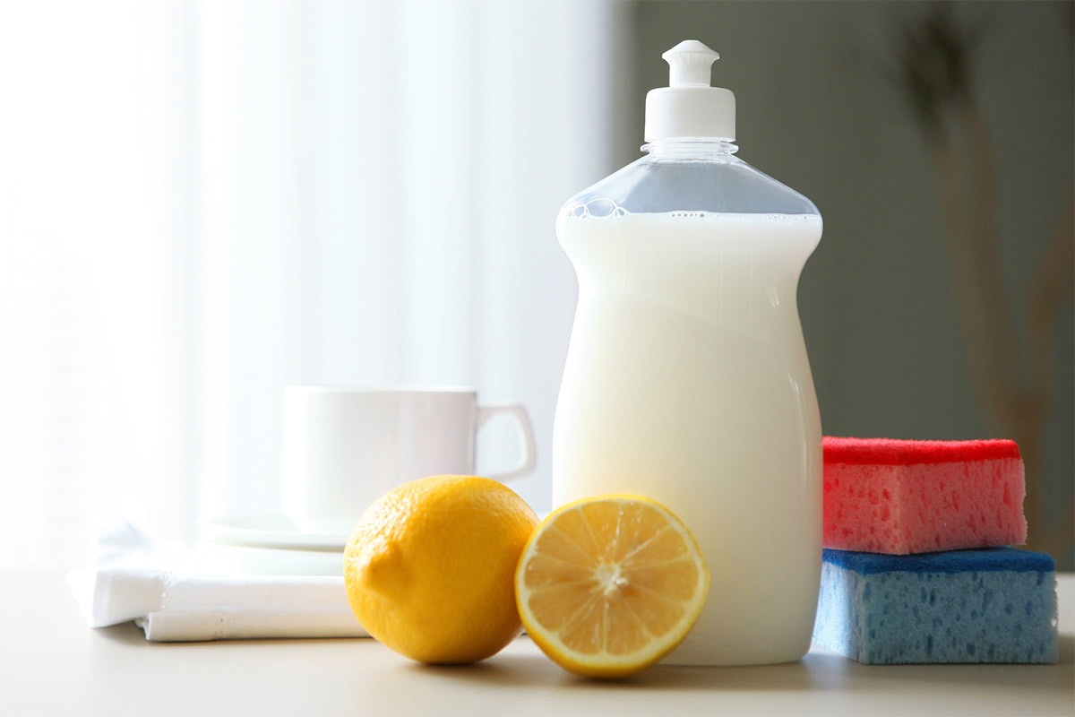 dishwasher cleaner with lemon