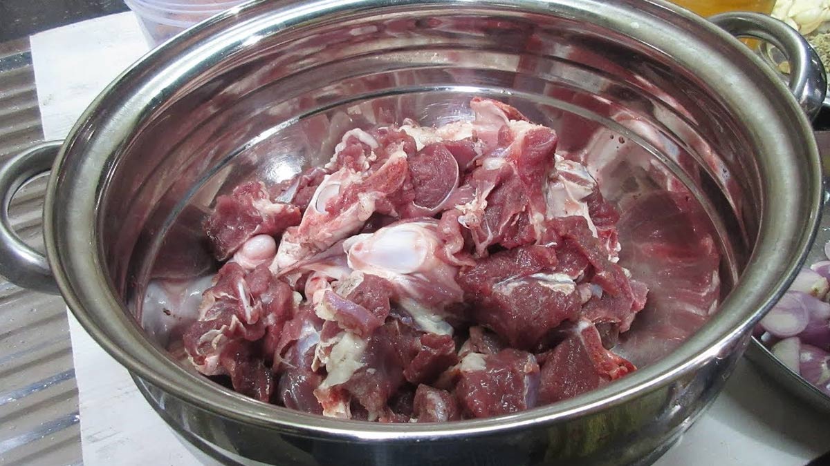 how to clean raw mutton