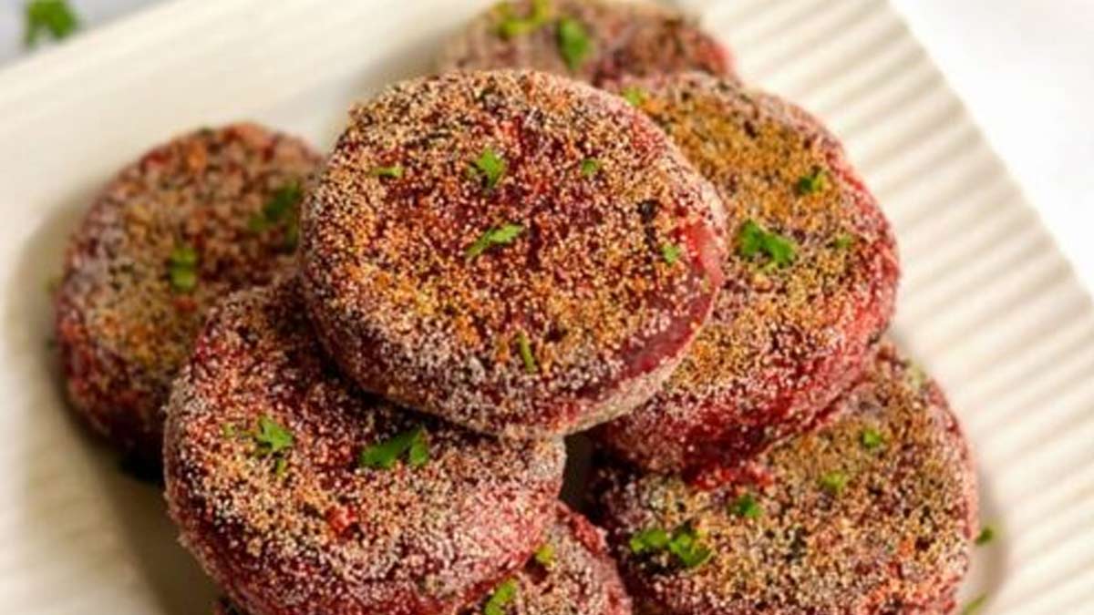 sweet potato and beetroot cutlet