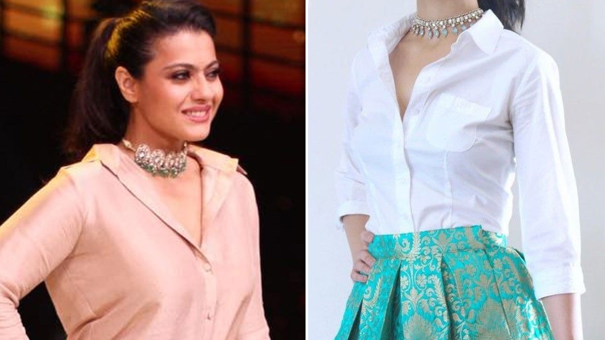 Choker With Shirt Blouse