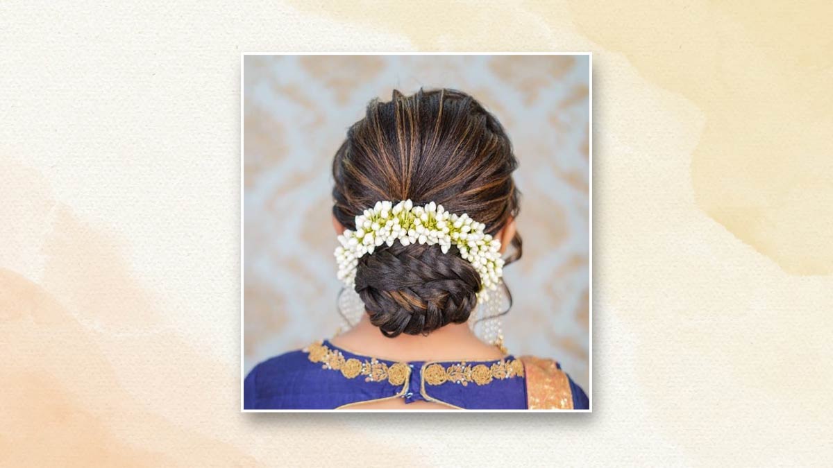 Gajra Hair Accessory Bun Hairstyle