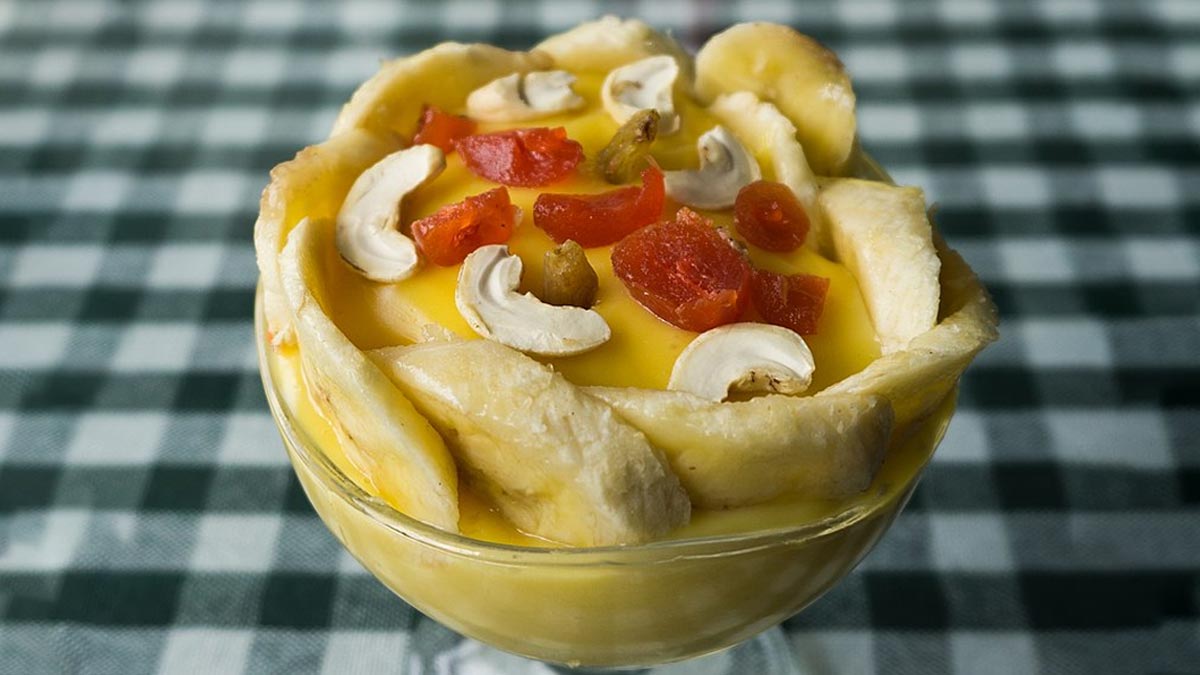 banana custard receipe