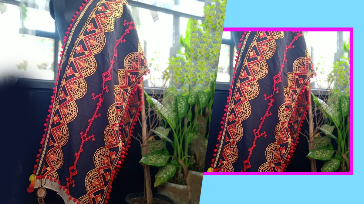 black gujrati dupatta
