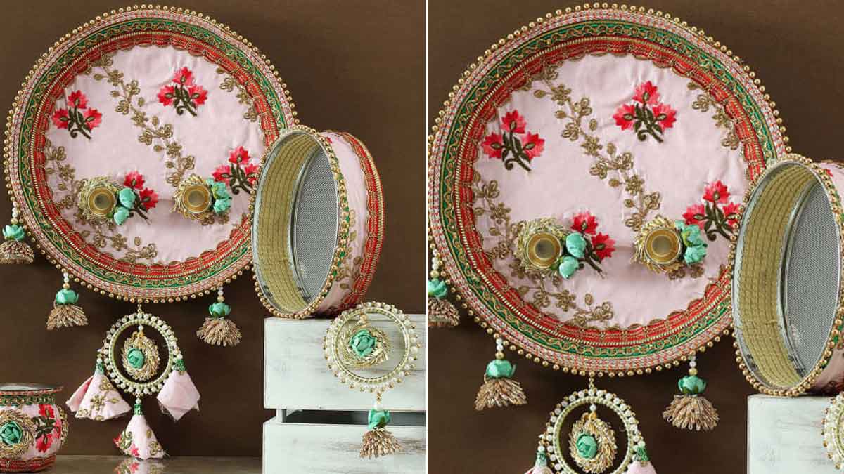 how to decorate karwa thali