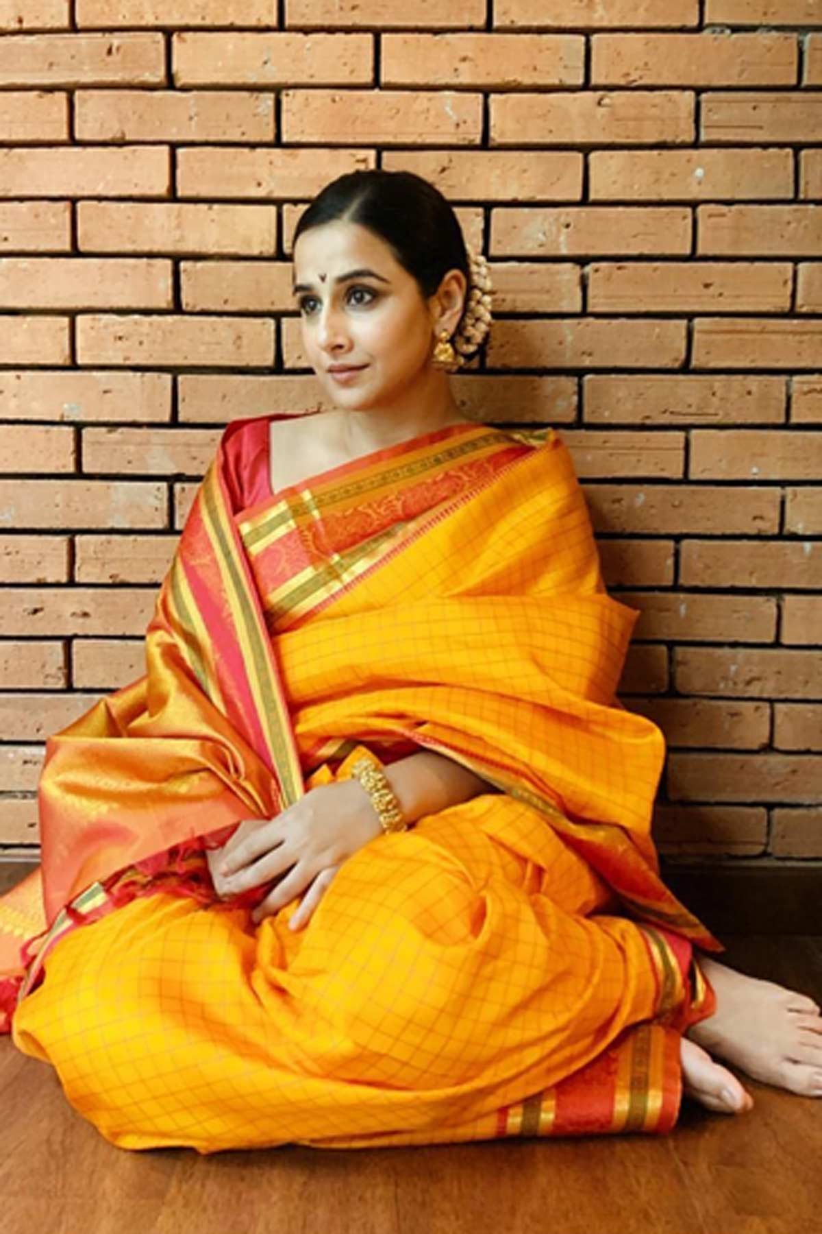 Art silk saree with Bangles