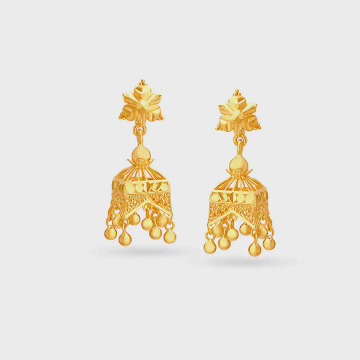 unique gold jhumka for ladies