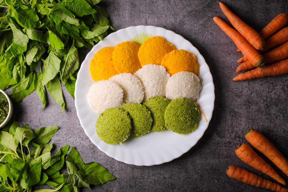 Tricolour Idli