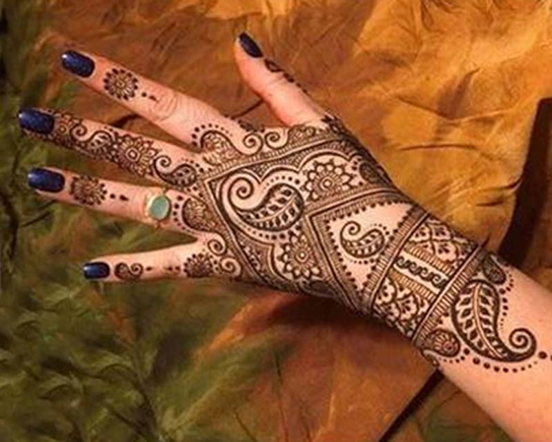 full hand keri mehndi designs
