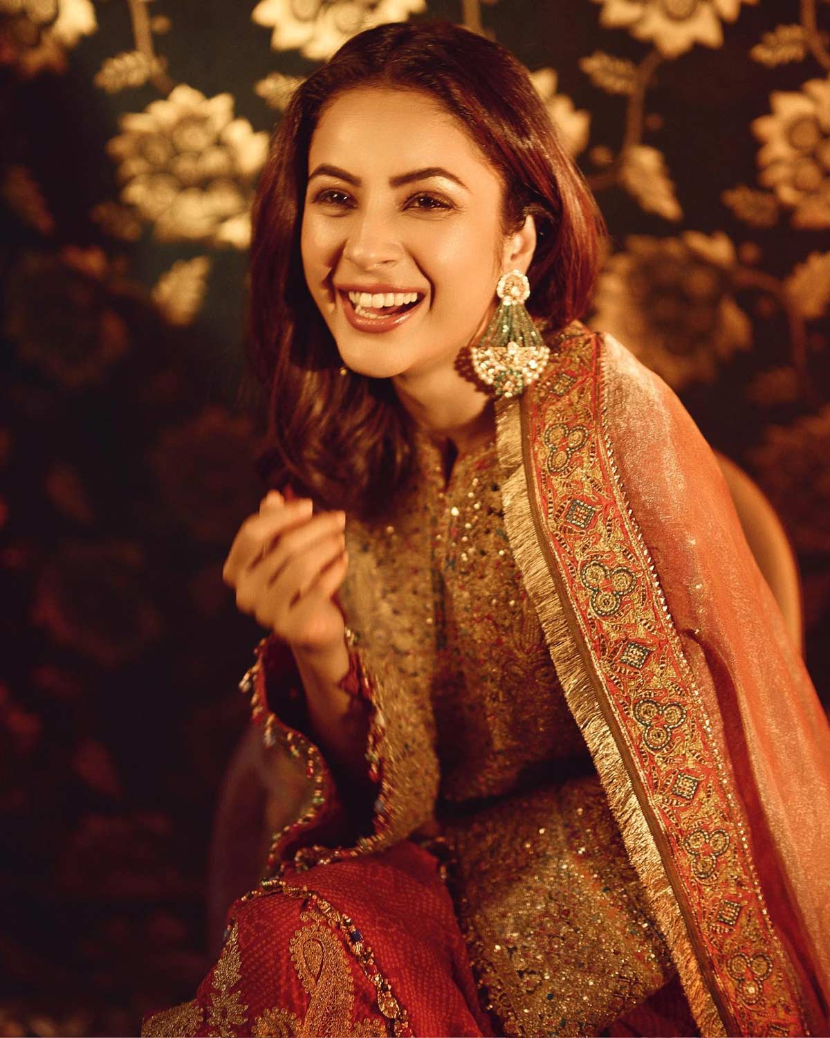 glitter makeup shehnaaz gill