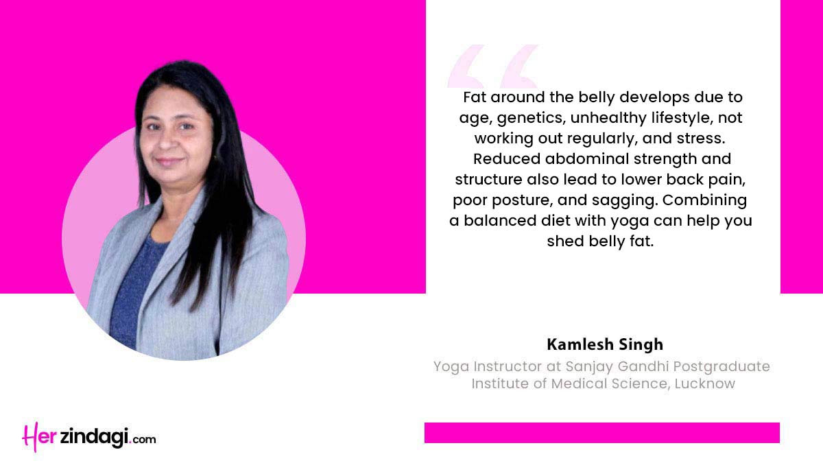 reduce belly fat by doing yoga