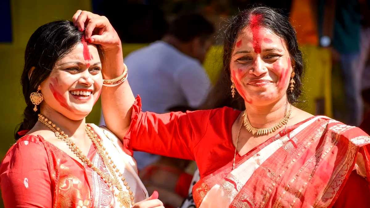 sindoor khela and dharma