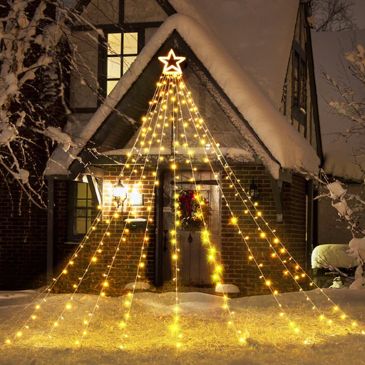 How To Make Christmas Tree With Lights OUTDOOR