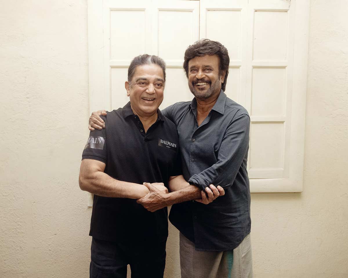 Rajinikanth with Kamal Haasan