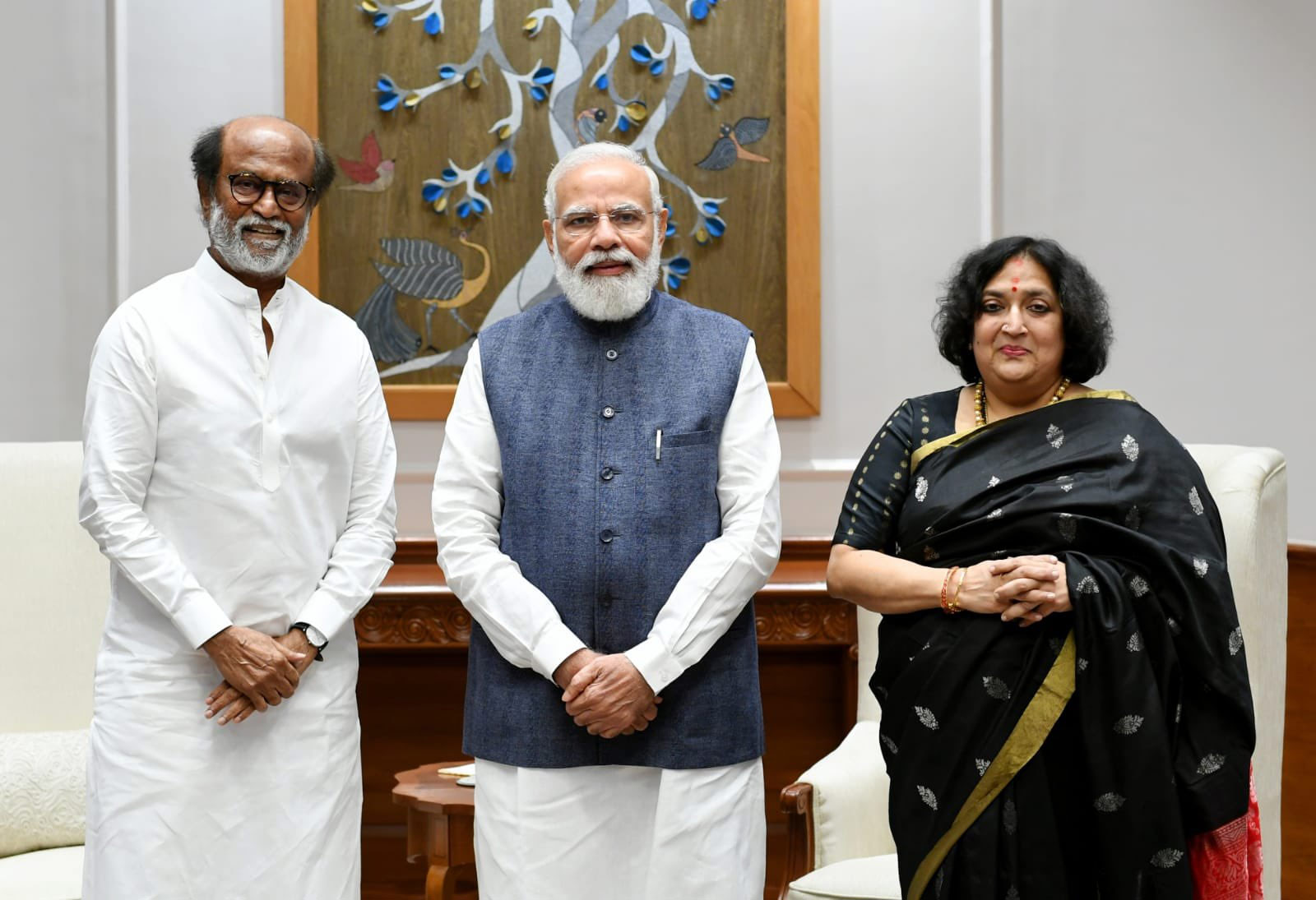 Rajinikanth with PM Modi