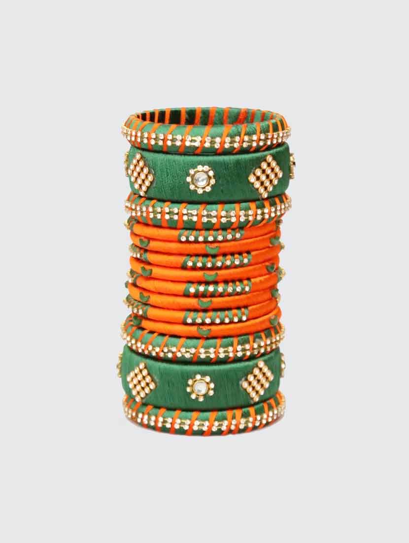 low cost green chudi designer sets for wedding