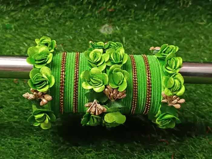 low cost green chudi sets