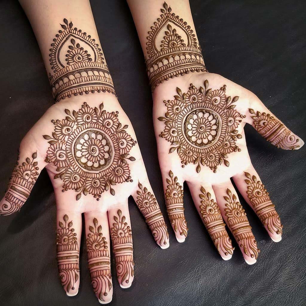 mandala art bridal mehndi design