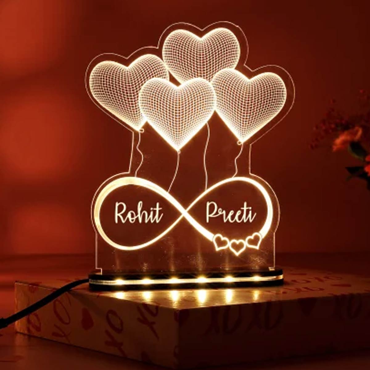LED lamp valentines day gift