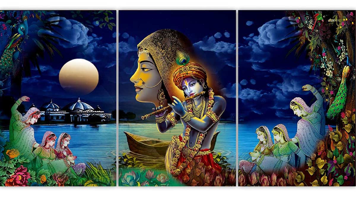 bhagwan krishna painting in home