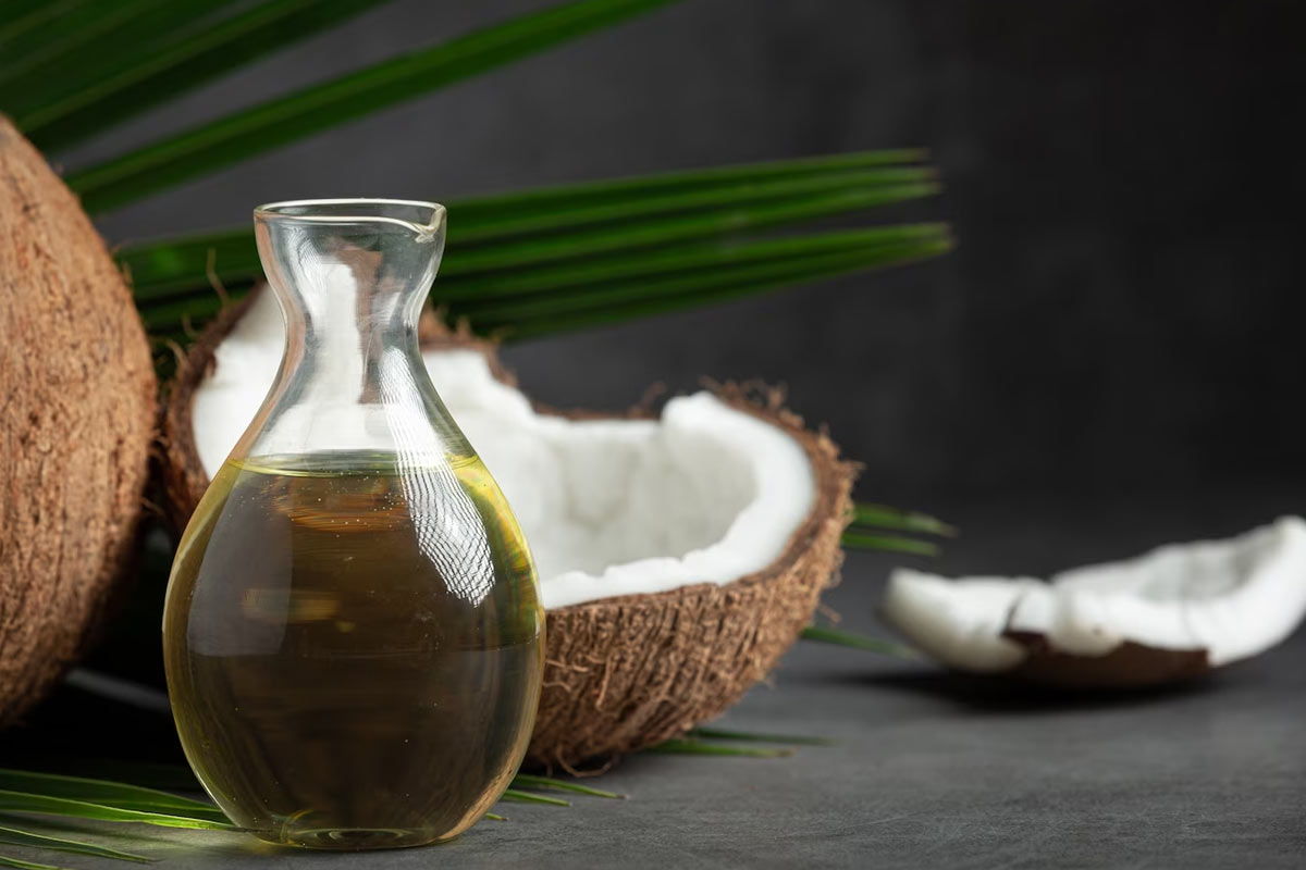 coconut oil on hand