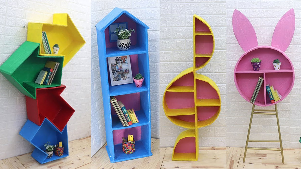 use card board to make book shelf