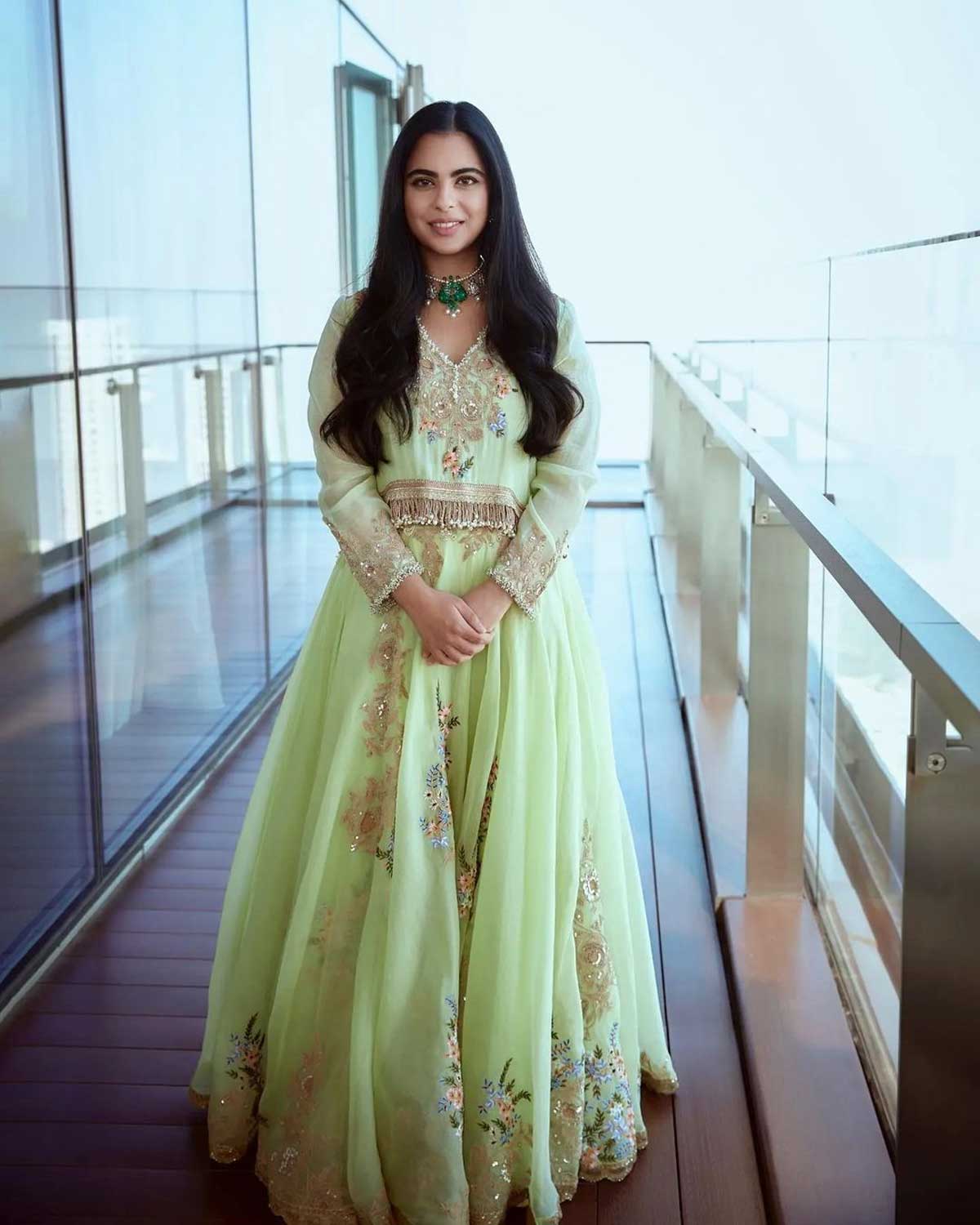 isha ambani wearing anarkali suit