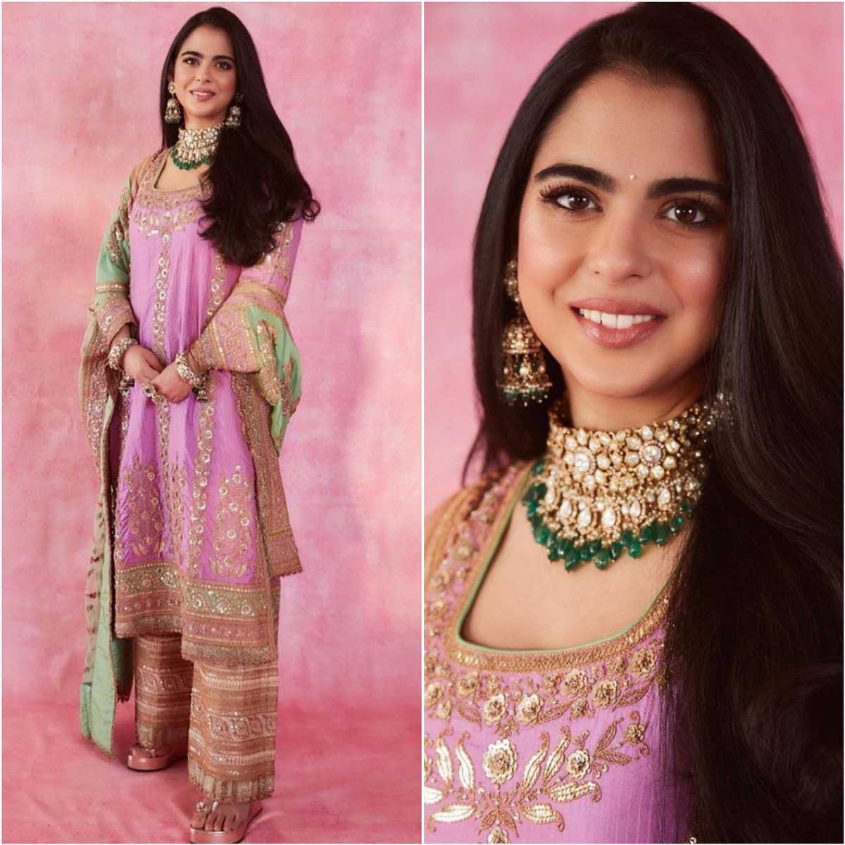 isha ambani wearing lose palazzo suit