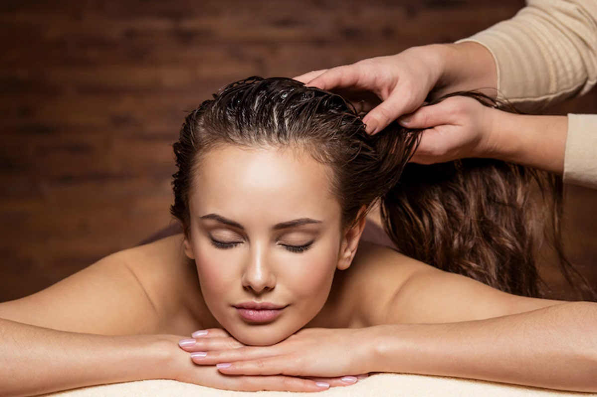 scalp massage for hair fall in women