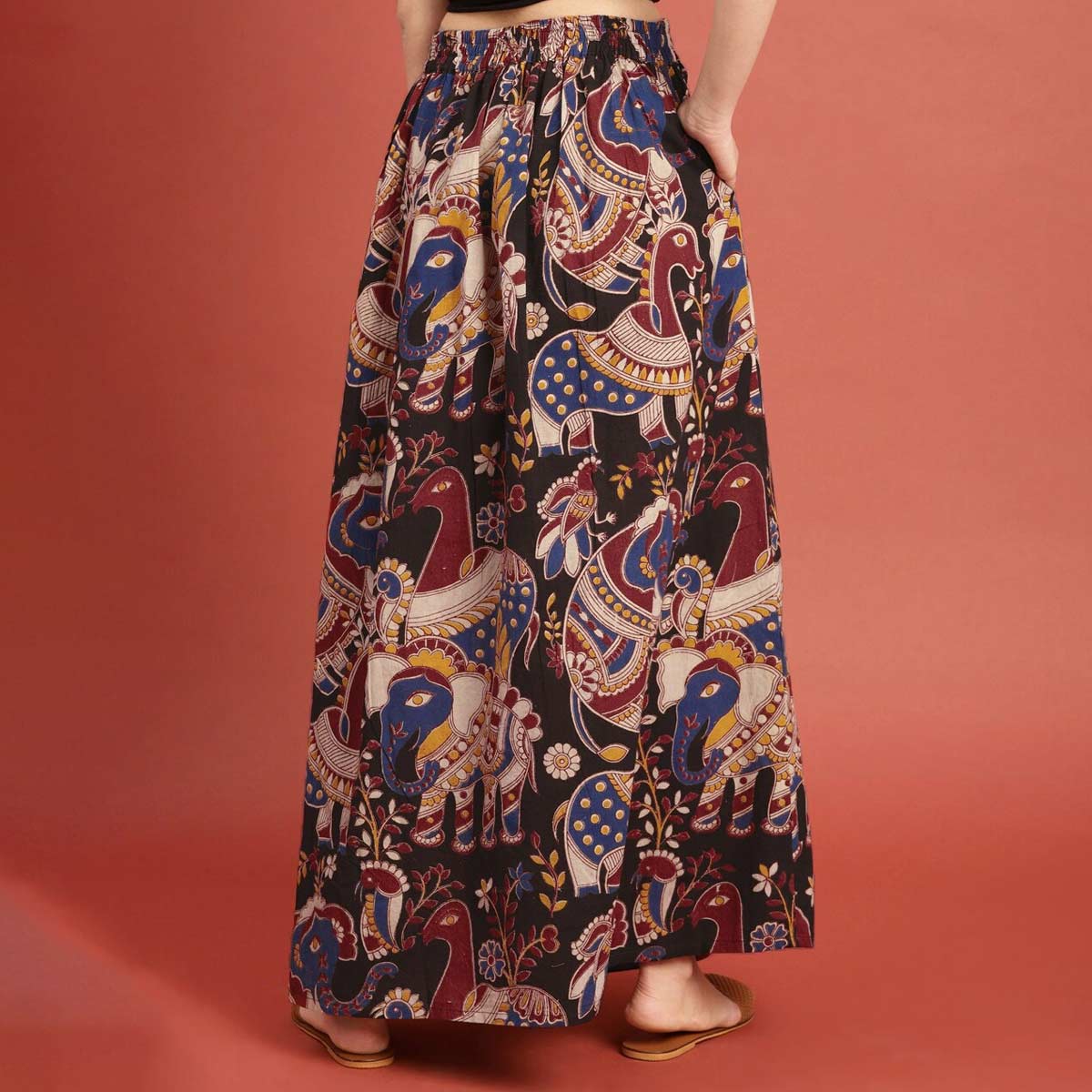 Long printed skirt