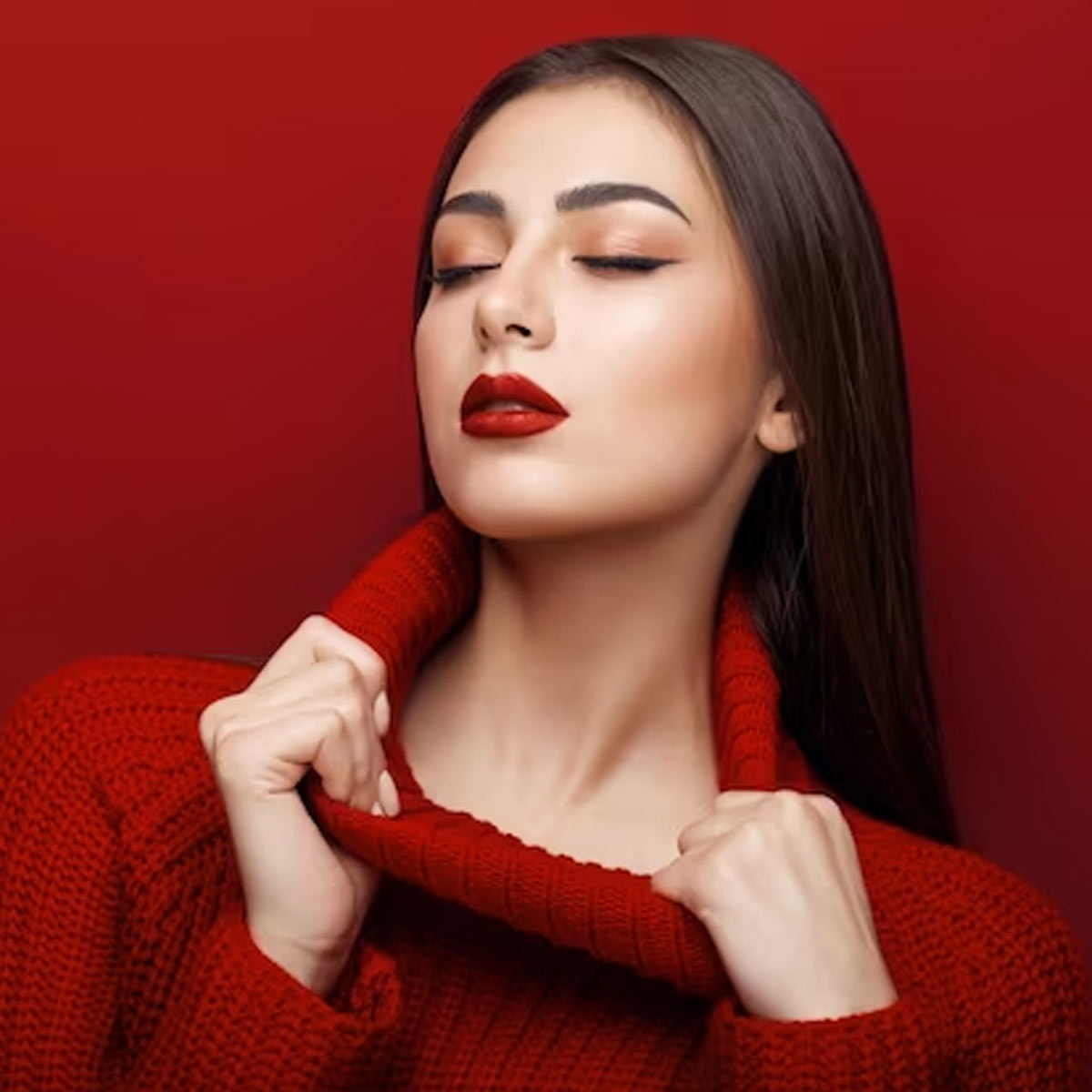 Red colour lipstick for office