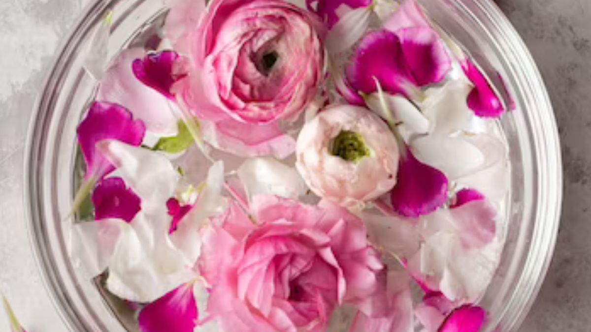 rose water facial pores