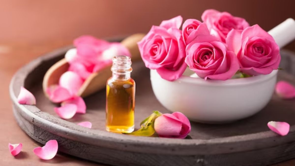 rose water shiny face