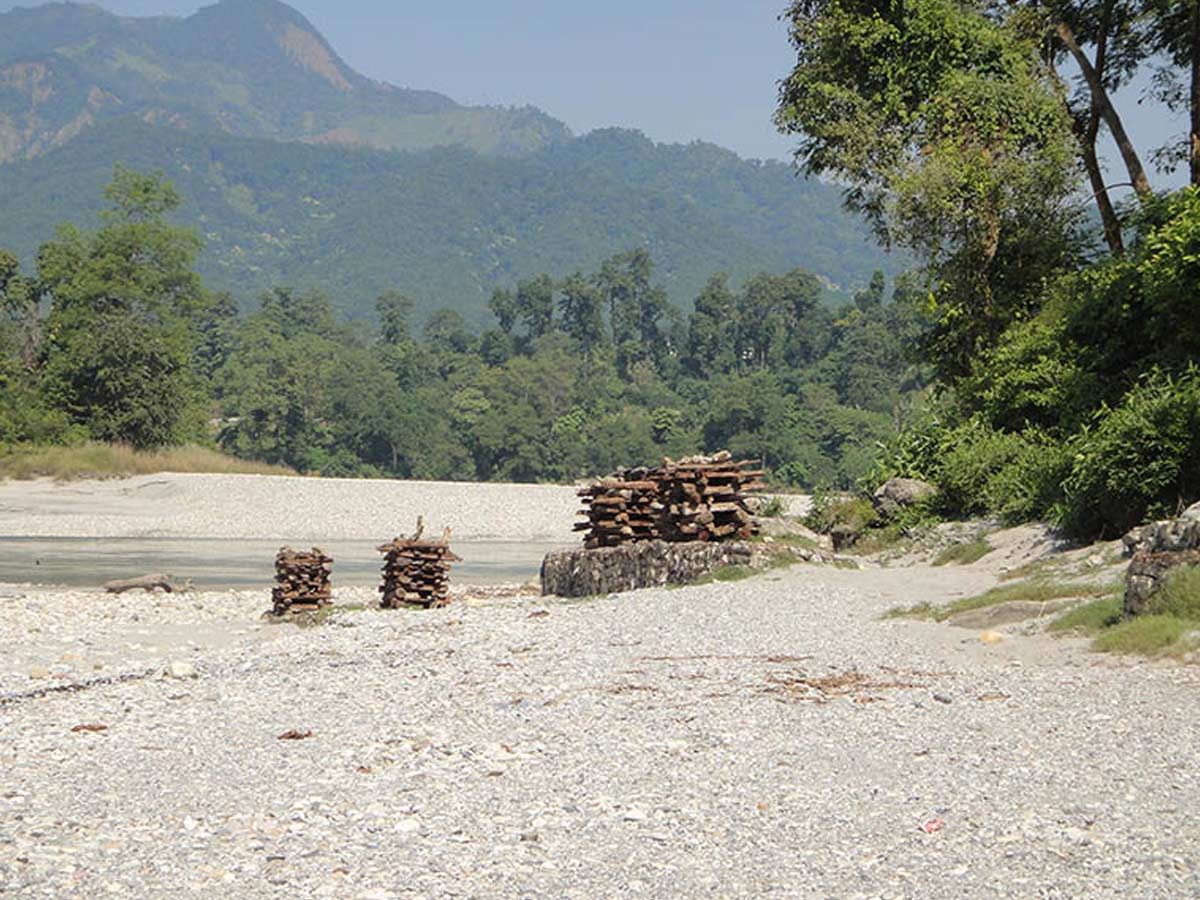 Devighat in Chitwan in nepal