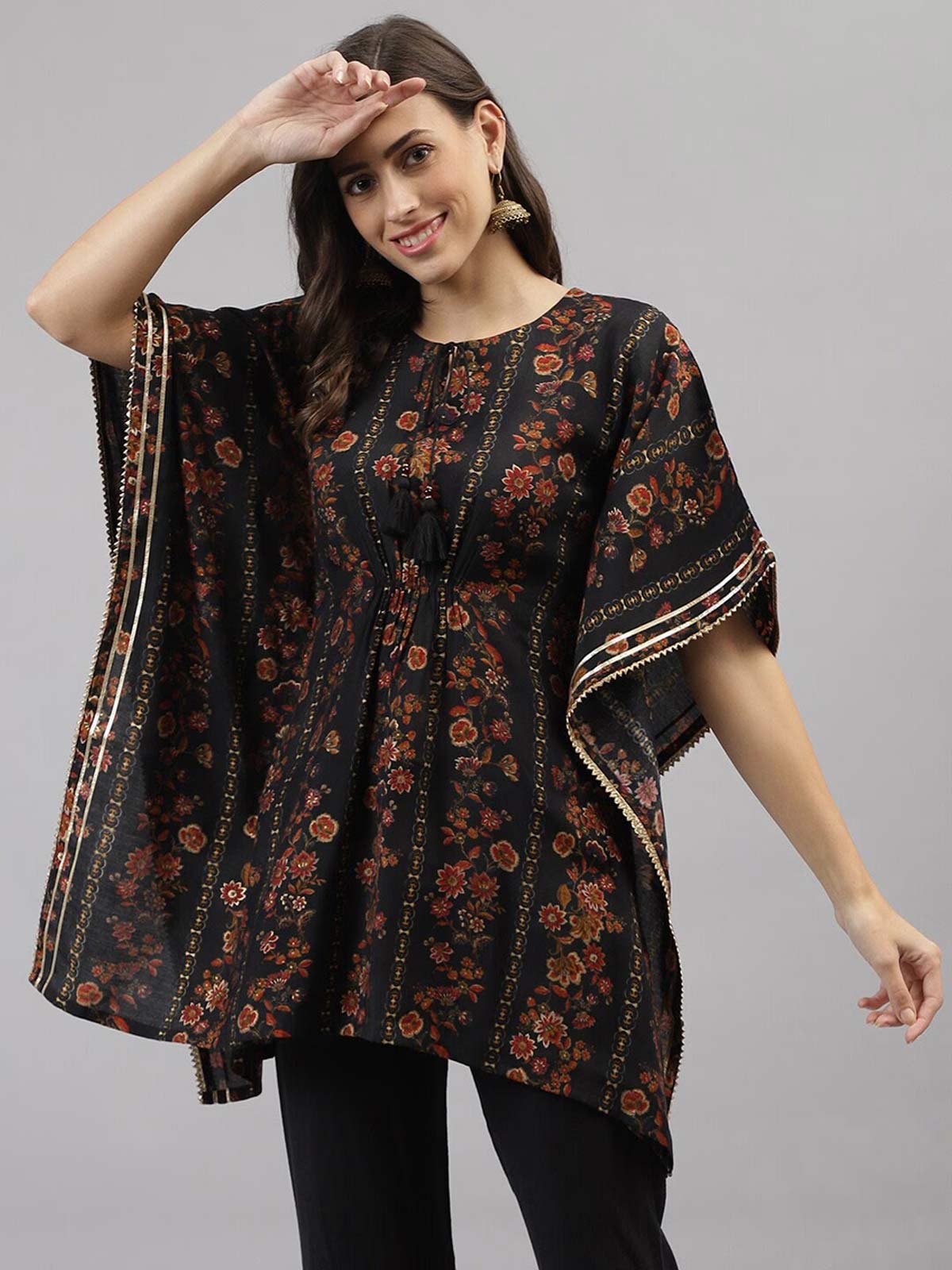 Gotta patti kaftan kurti