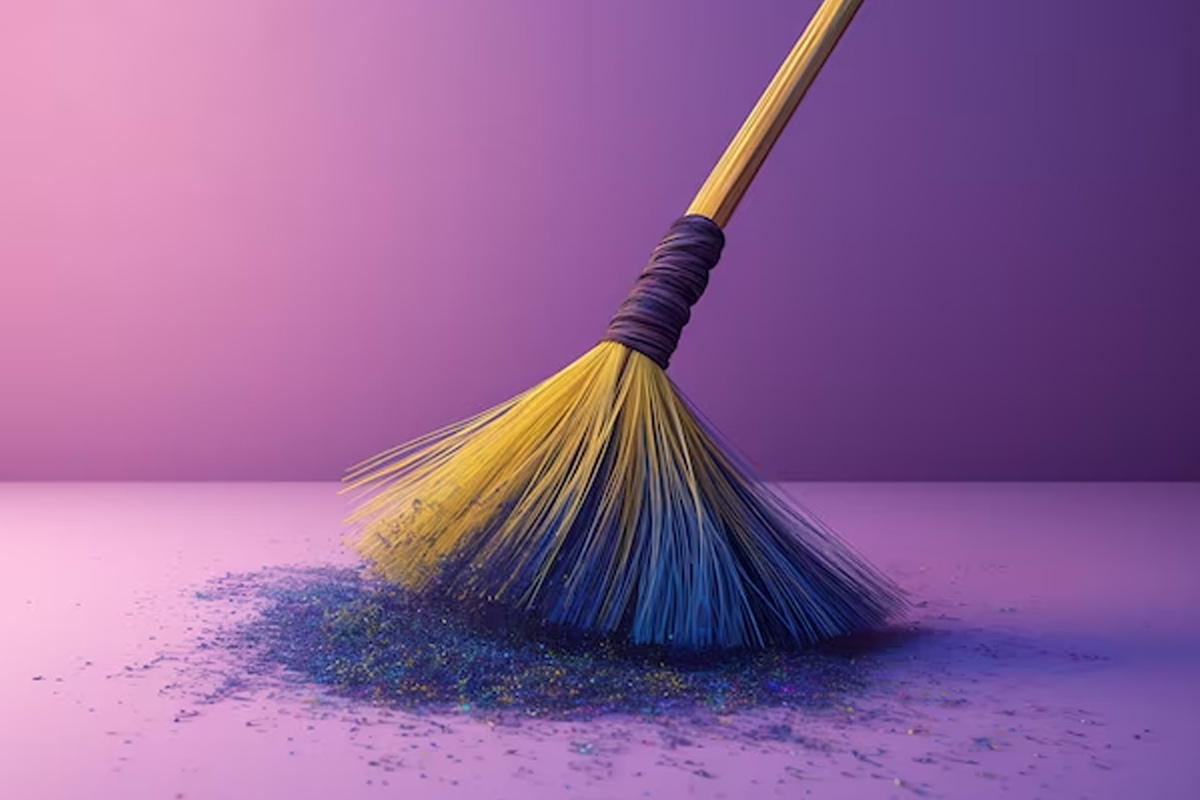 broom use after going out