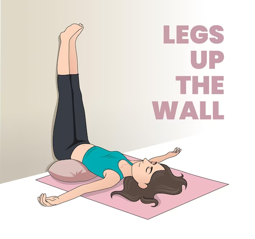 legs up the wall pose for fat loss