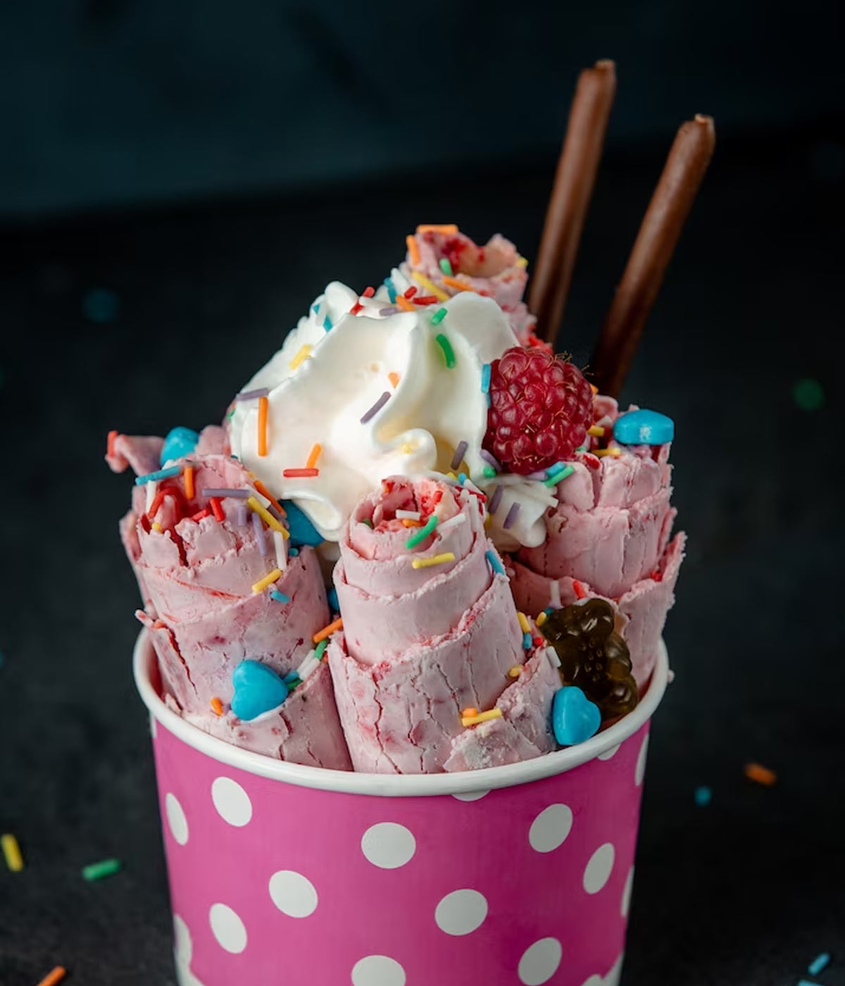 rainbow dessert table