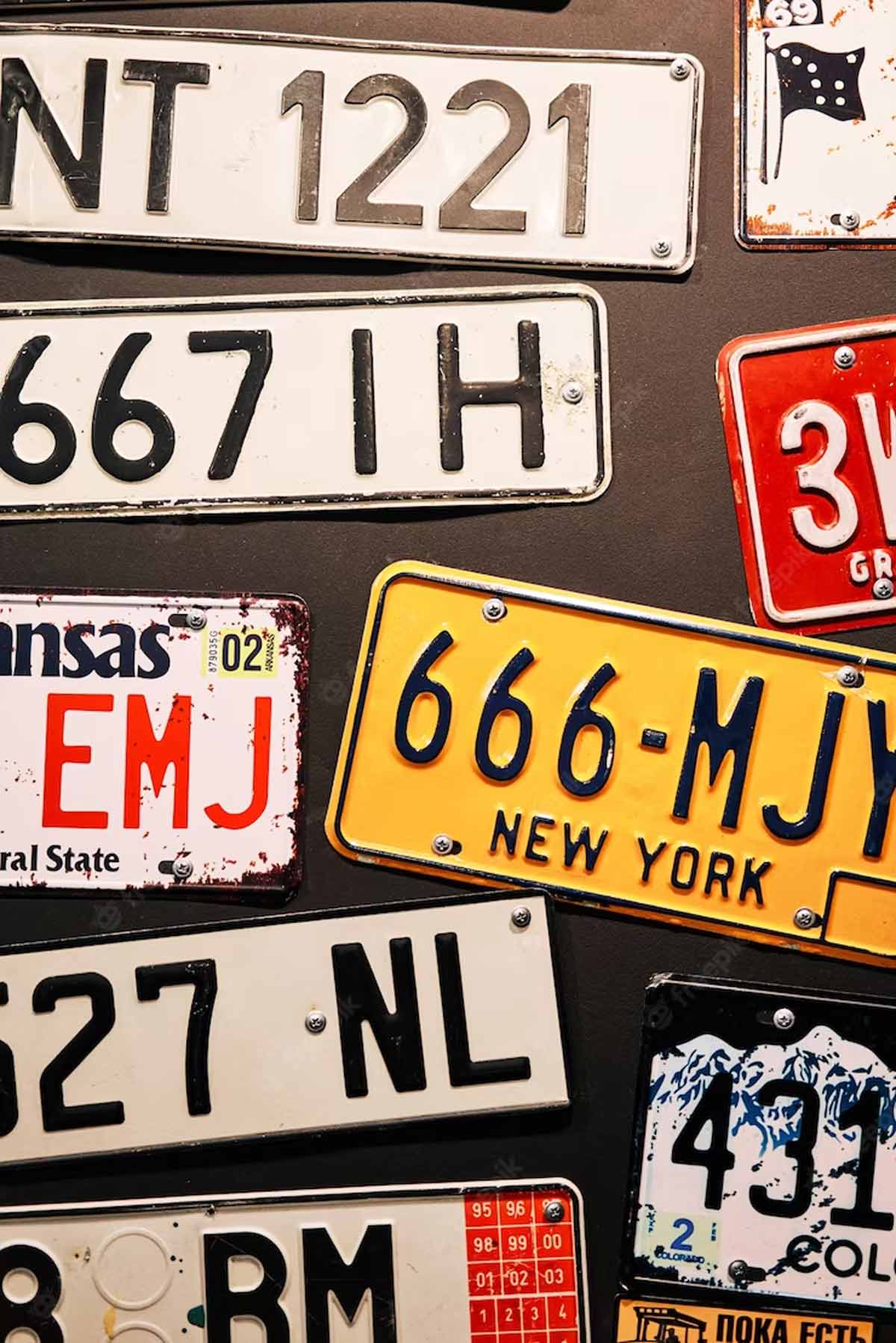 vehecle numbar plate details