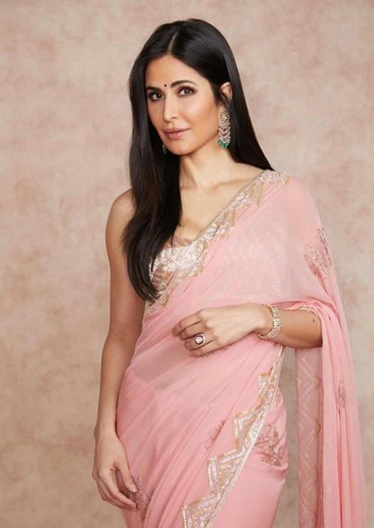 chiffon saree katrina kaif