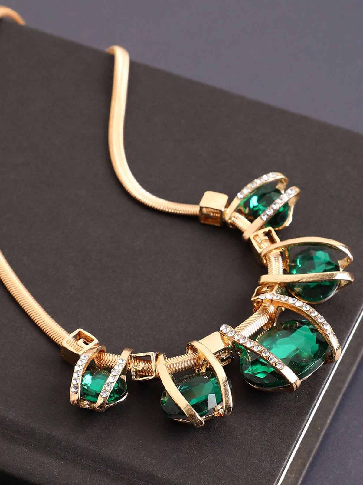 Green stone necklace